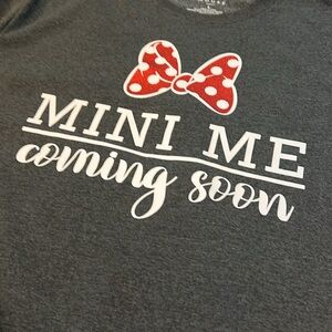 NEW Disney‎ LARGE Mini Me Coming Soon Graphic Sweatshirt Minnie Mouse Maternity